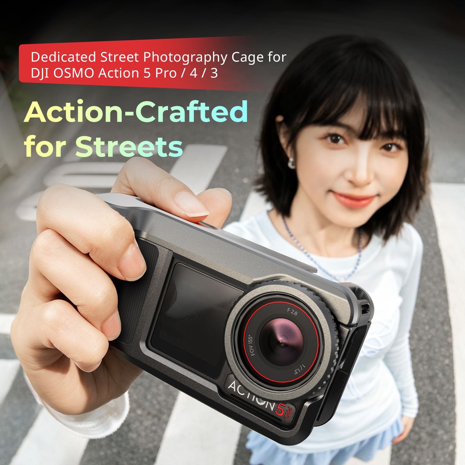 SmallRig 6371 - Cage protettivo con impugnatura per DJI Osmo Action 5 Pro / 4 / 3 - immagine 5