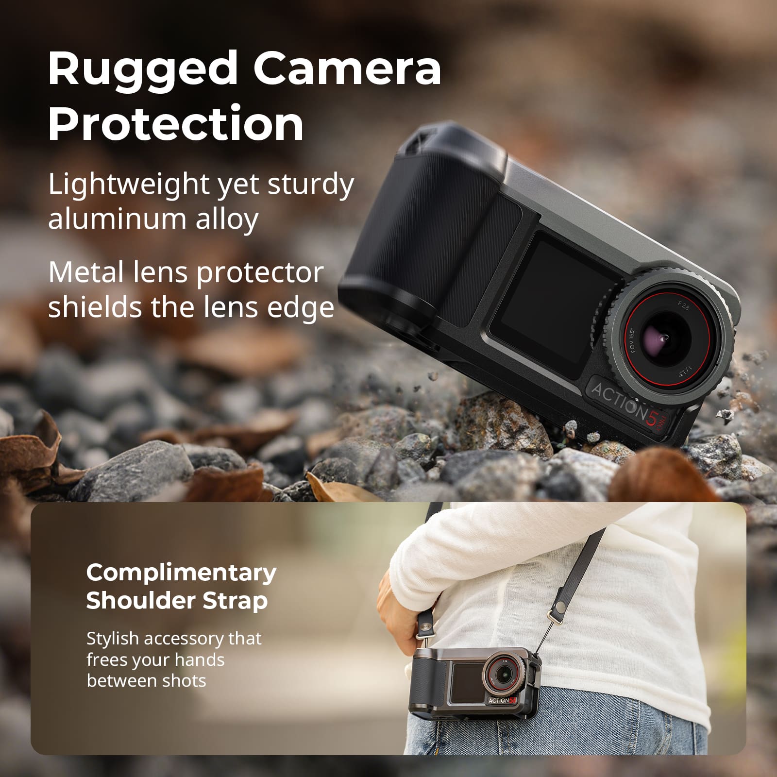 SmallRig 6371 - Cage protettivo con impugnatura per DJI Osmo Action 5 Pro / 4 / 3 - immagine 10