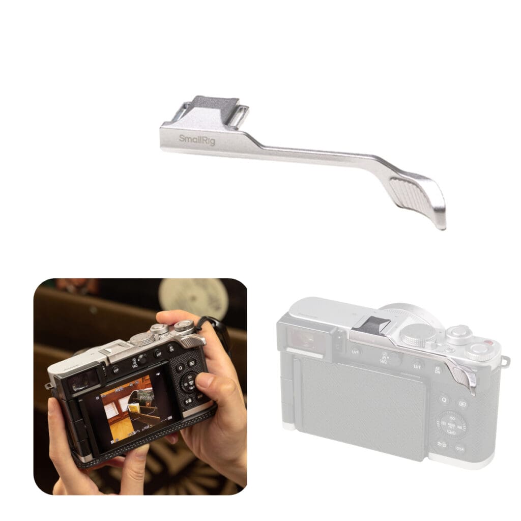 SmallRig 5703 - Impugnatura per pollice per Panasonic LUMIX L10 (Argento)