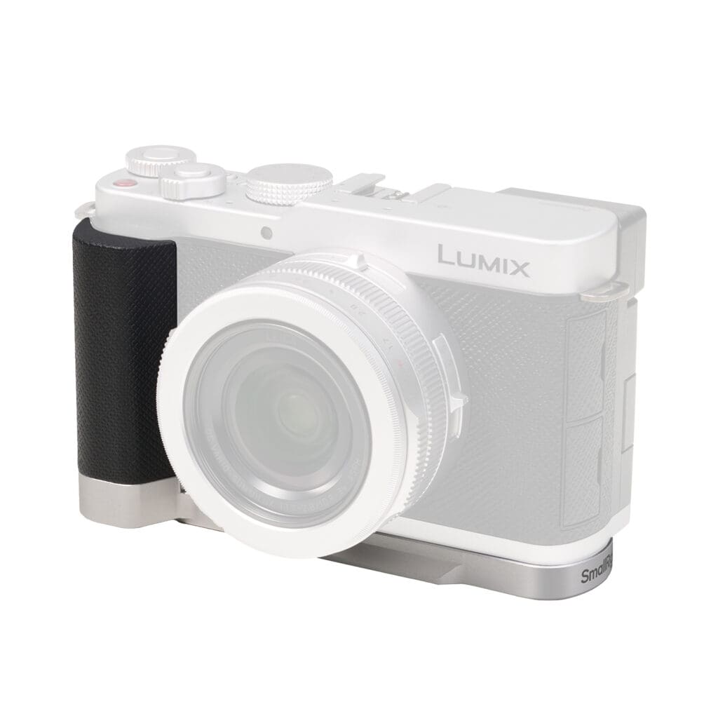 SmallRig 5701 - Impugnatura a piastra di montaggio a L per Lumix L10 (Argento)