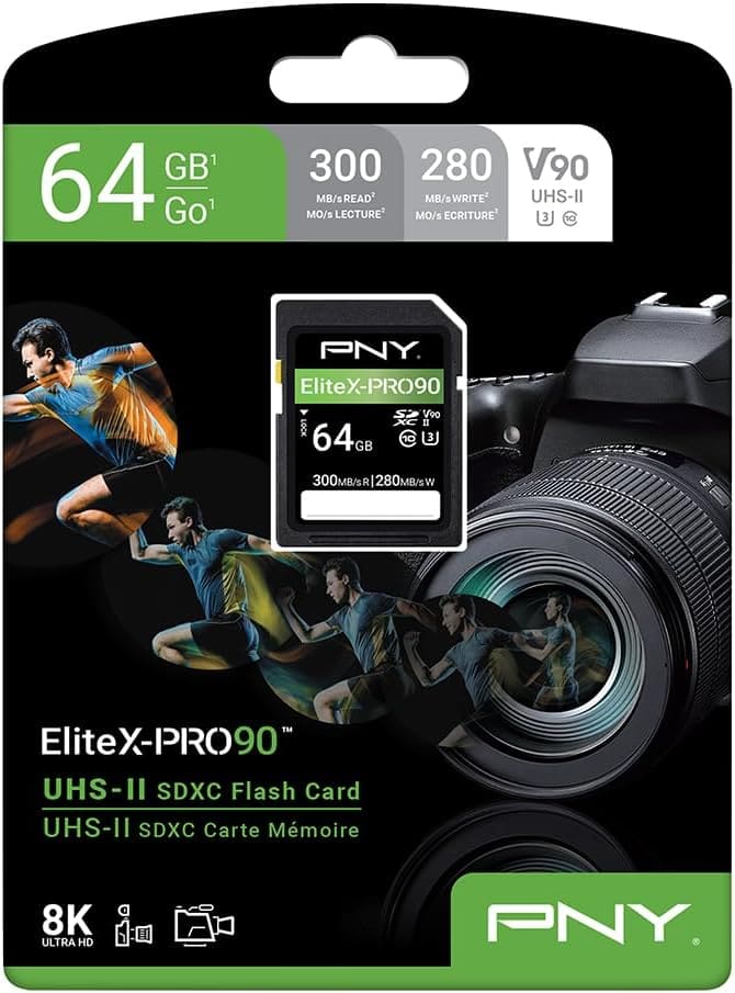 PNY Scheda di Memoria Flash SD 64GB EliteX-PRO 90 Classe 10 U3 V90 UHS-II - immagine 6